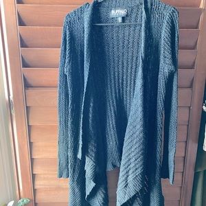 ✨BUFFALO DAVID BITTON Long Sleeve Knit Cardigan w Asymmetrical Hem